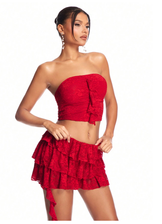 Seréna Lace Ruffle Set