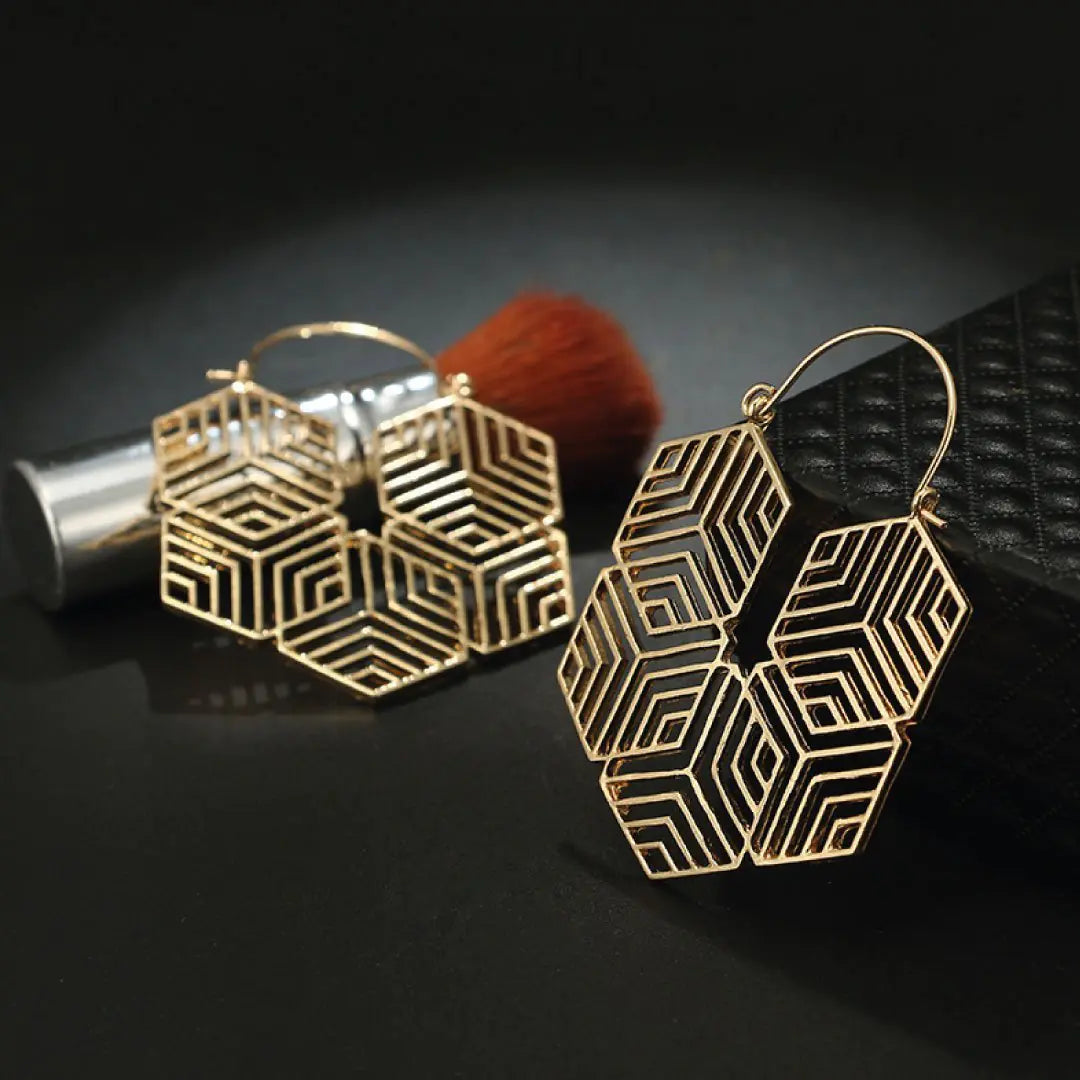 Hex - Gold Earrings