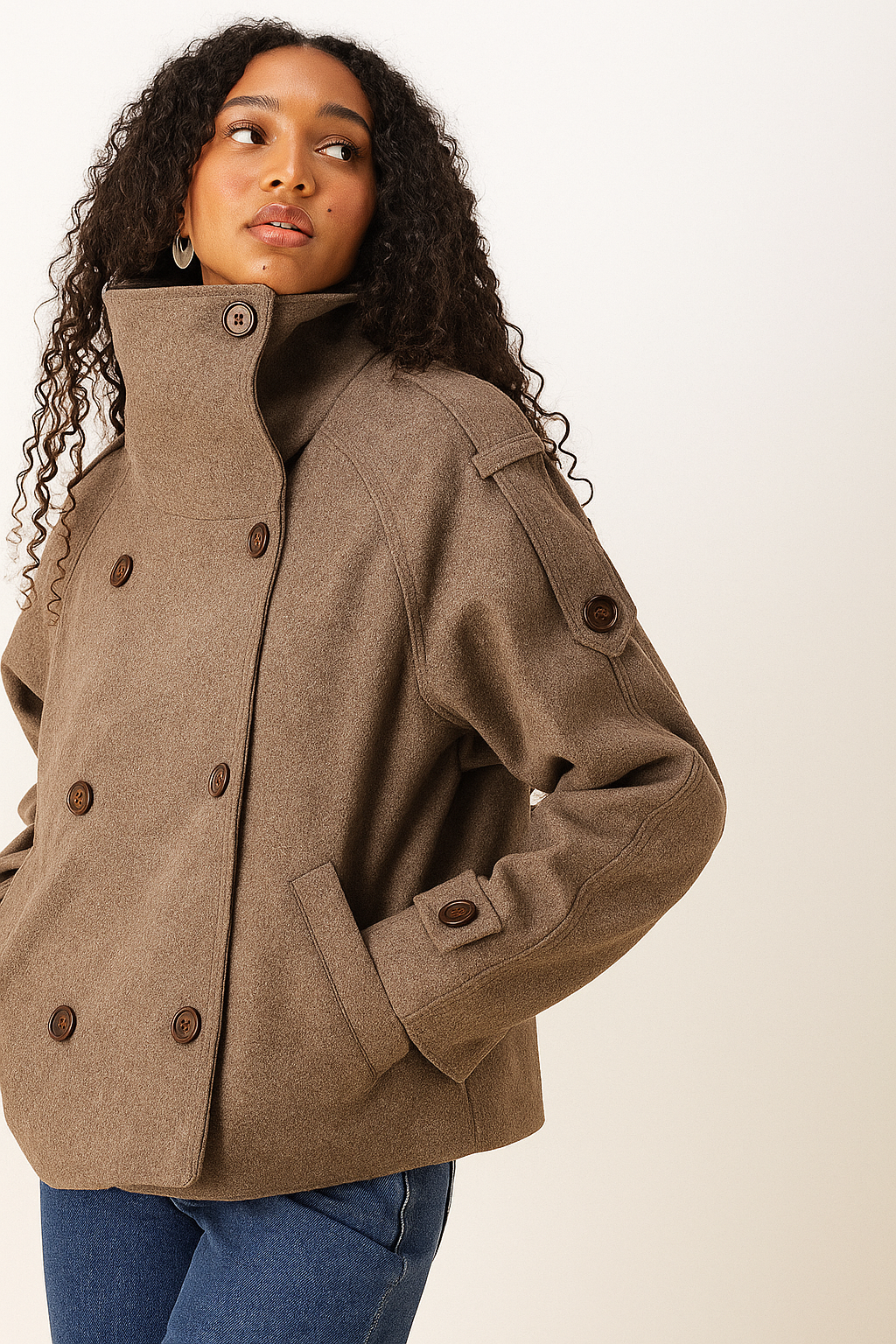 Cropped Trench Coat
