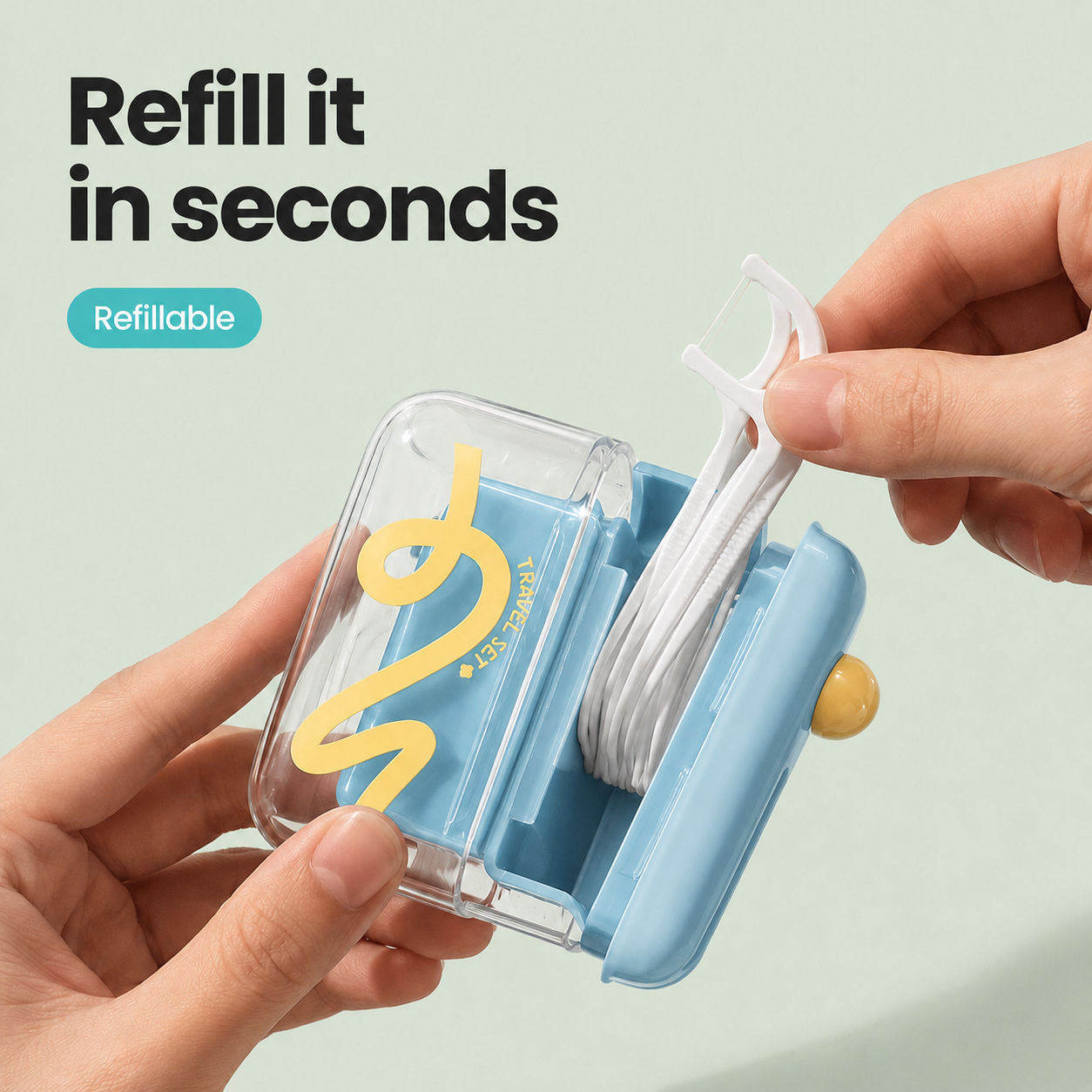 PopFloss — Refillable Floss Pick Dispenser