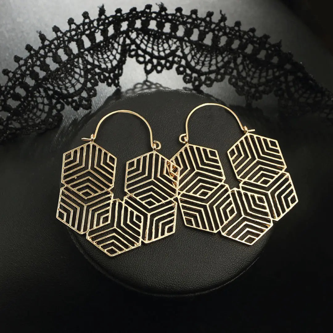 Hex - Gold Earrings