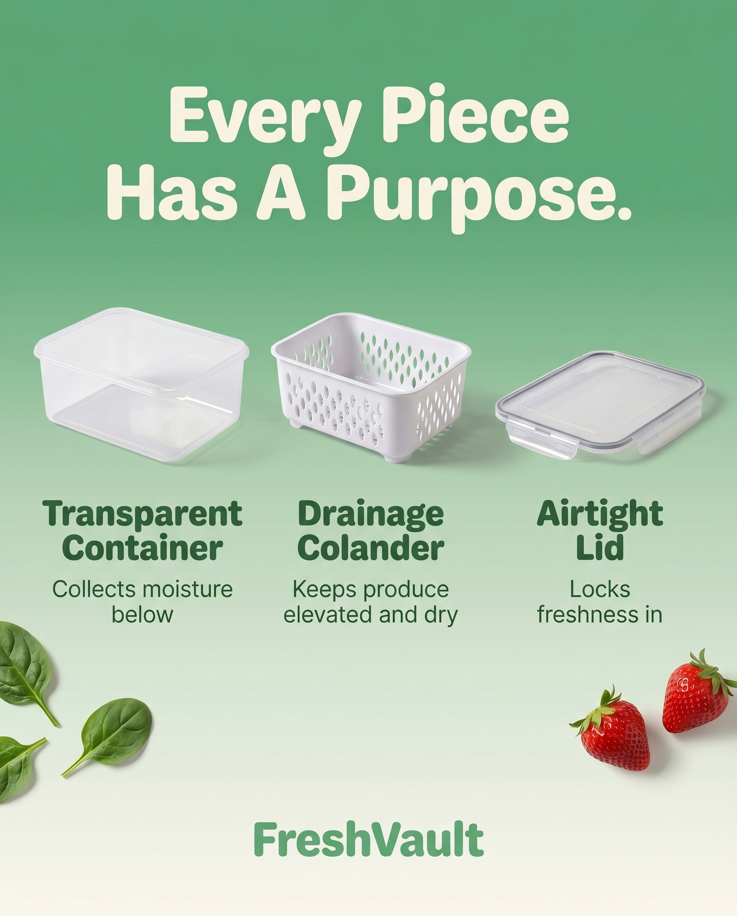 FreshVault 4-in-1 Produce Keeper Set