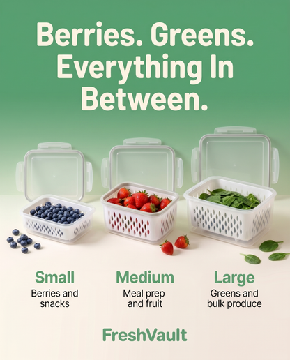 FreshVault 4-in-1 Produce Keeper Set
