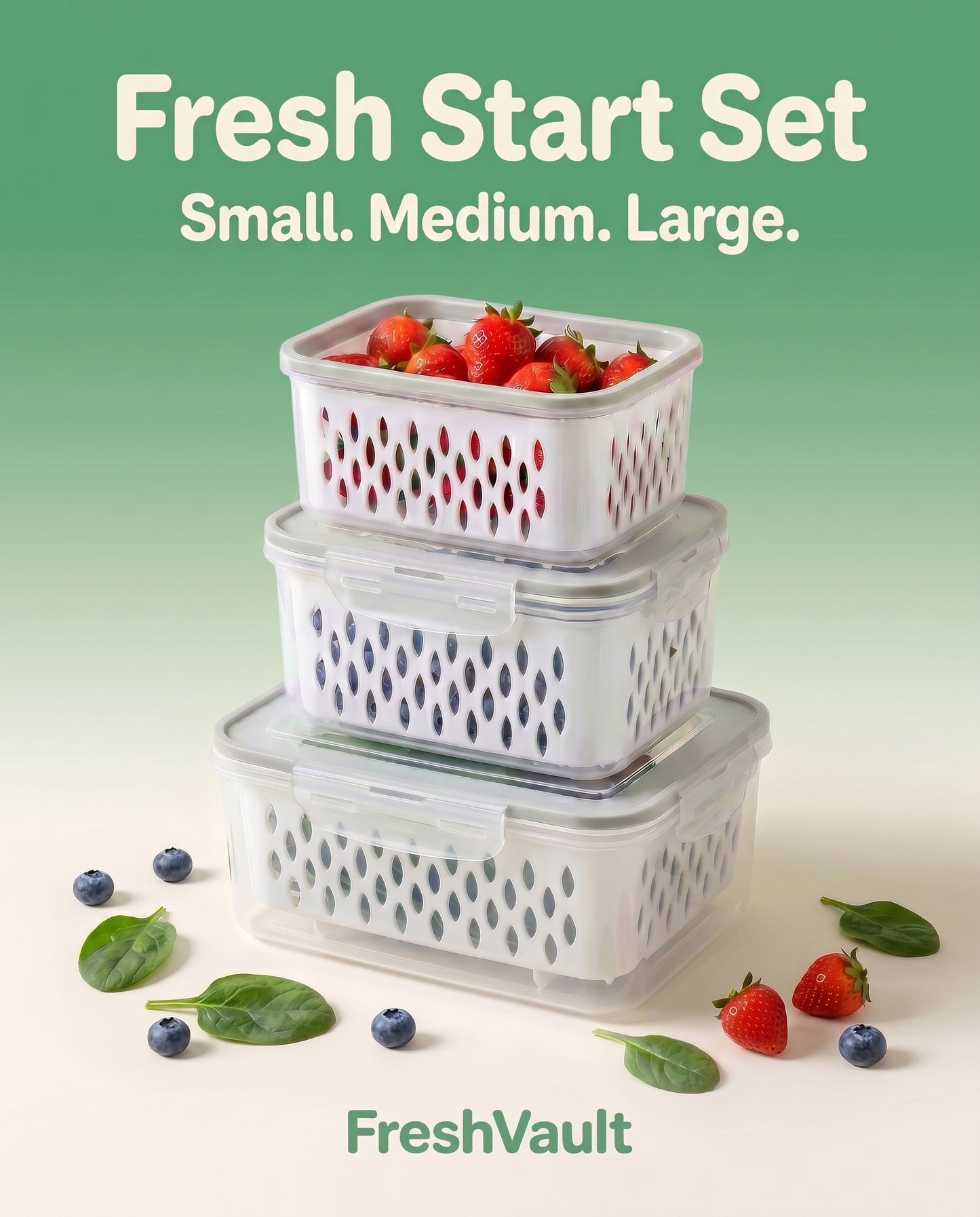 FreshVault 4-in-1 Produce Keeper Set