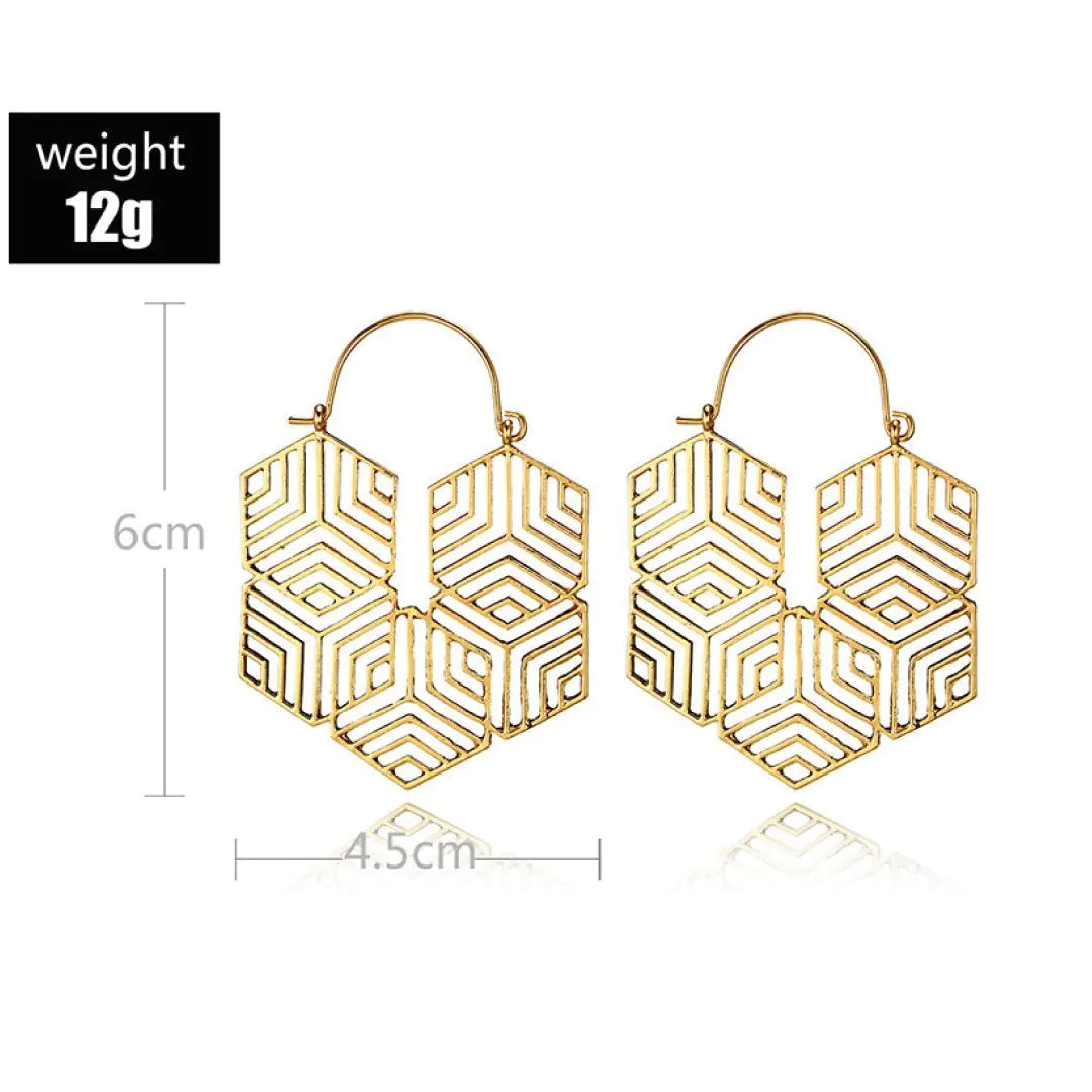 Hex - Gold Earrings