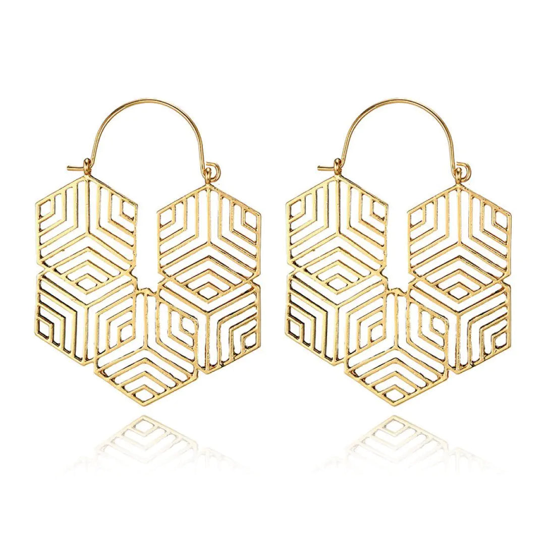 Hex - Gold Earrings