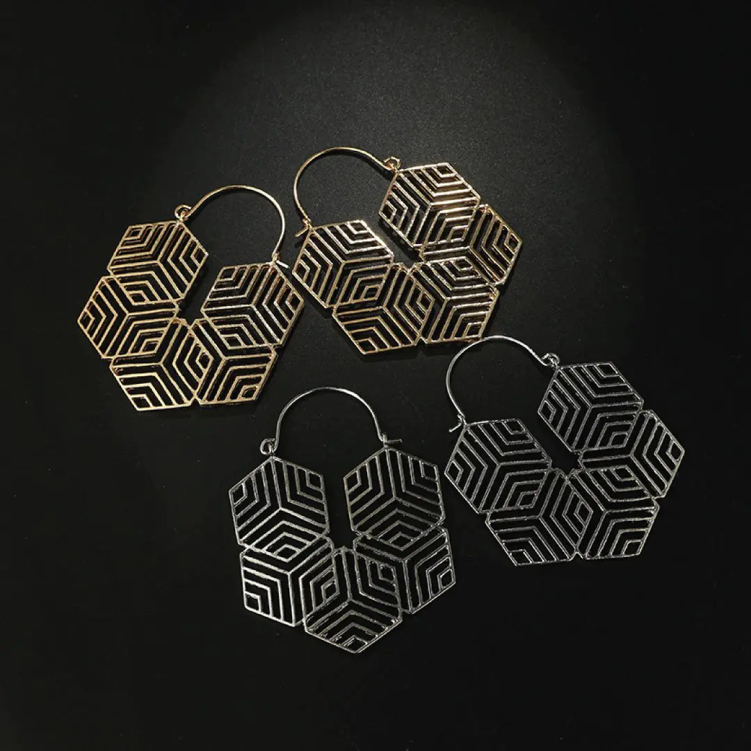 Hex - Gold Earrings